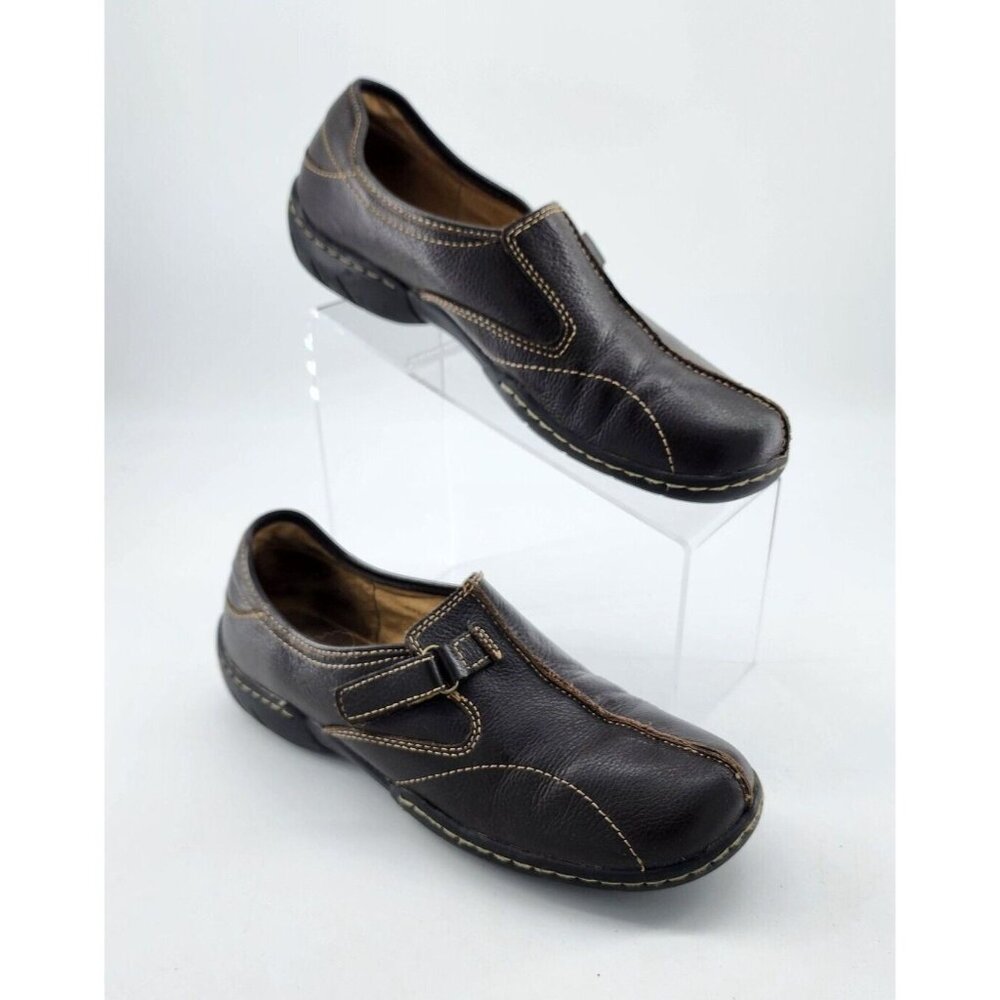 Dr Scholls‎ Women's Emily Slip On Flats Comfort Shoes Dark Brown Leather Size 9